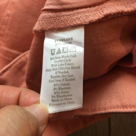 NWT Everlane The Wide-Leg Crop Pant in Coral/Salmon Pink Size 4 - Picture 3 of 8